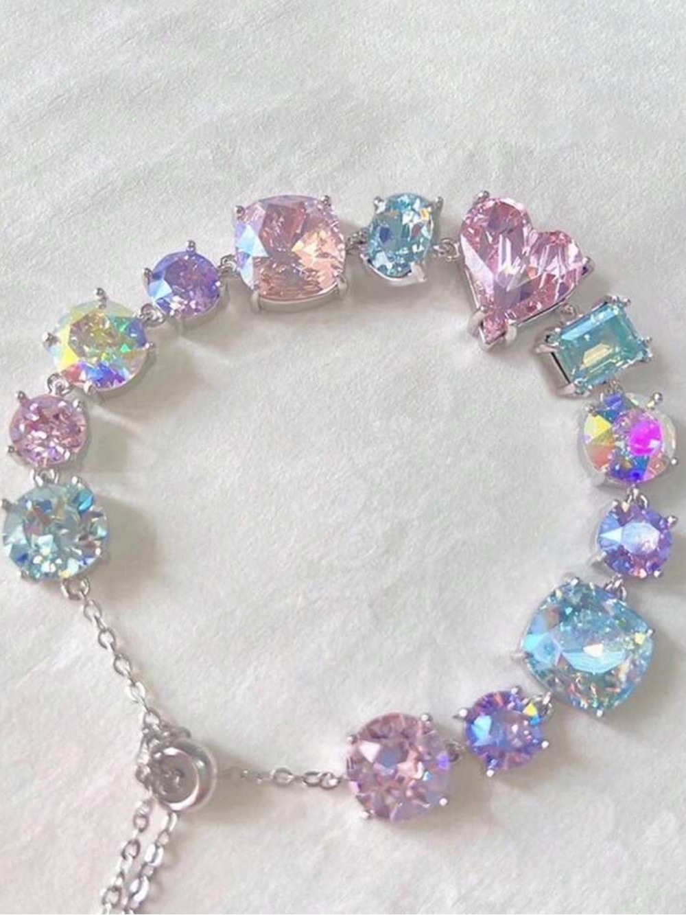 Pastel Aurora Crystal Tennis Bracelet - Women Jewelry